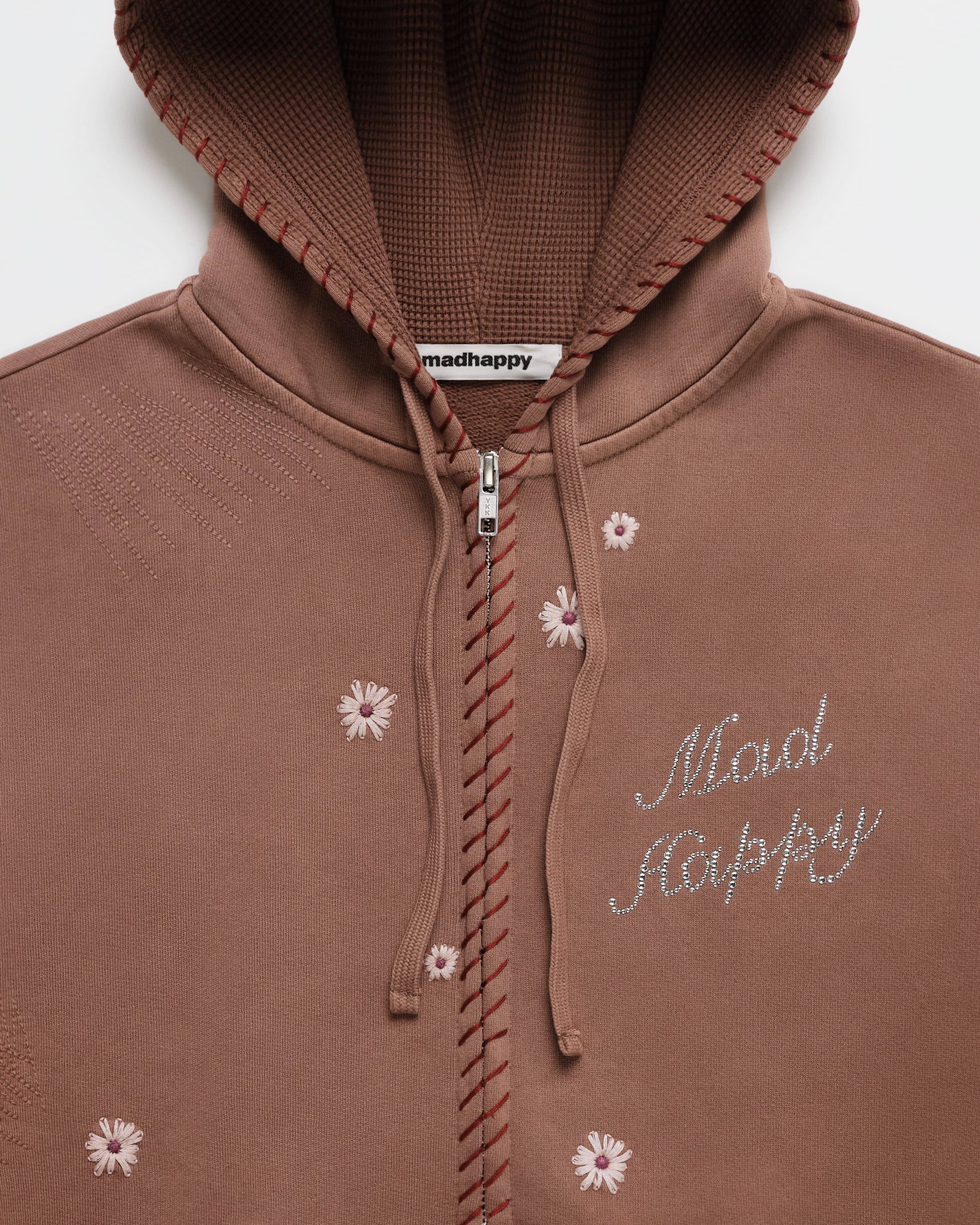 Crystal Flower Zip Up Hoodie - Image 3