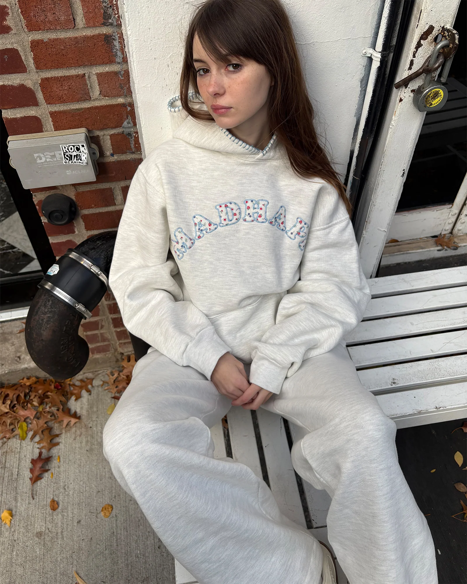 Ditsy Appliqué Cooper Fleece Hoodie - Image 3