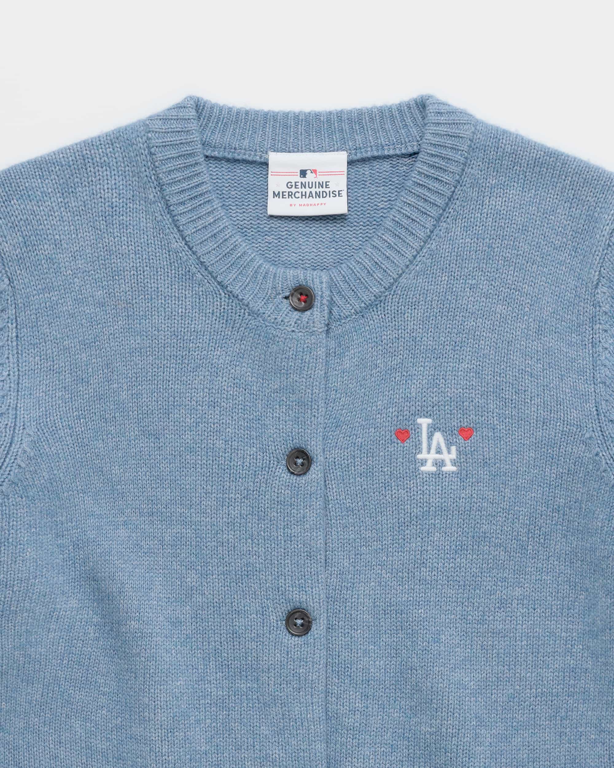 Dodgers Heart Cardigan Sweater - Image 2