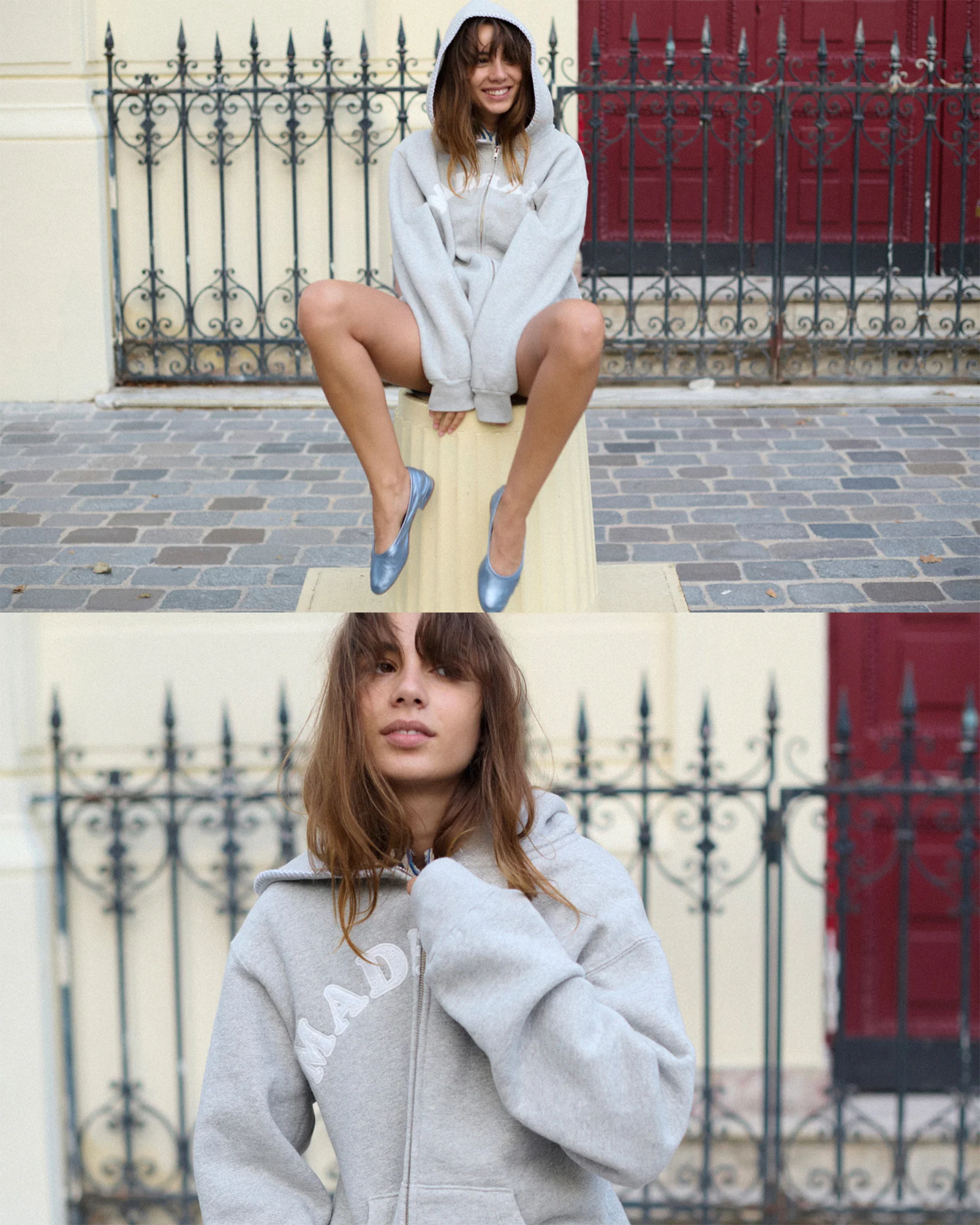 Eyelet Cooper Fleece Zip Up - Image 3