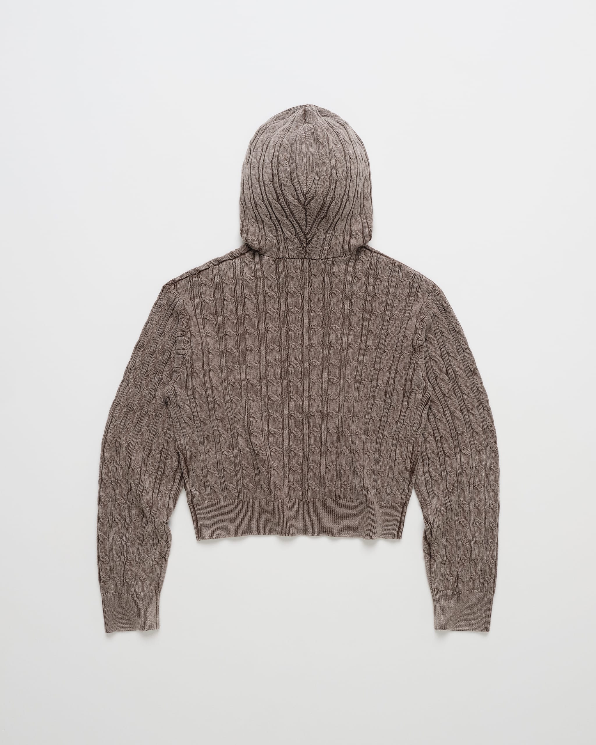 Classics Washed Cable Knit Hoodie - Image 5