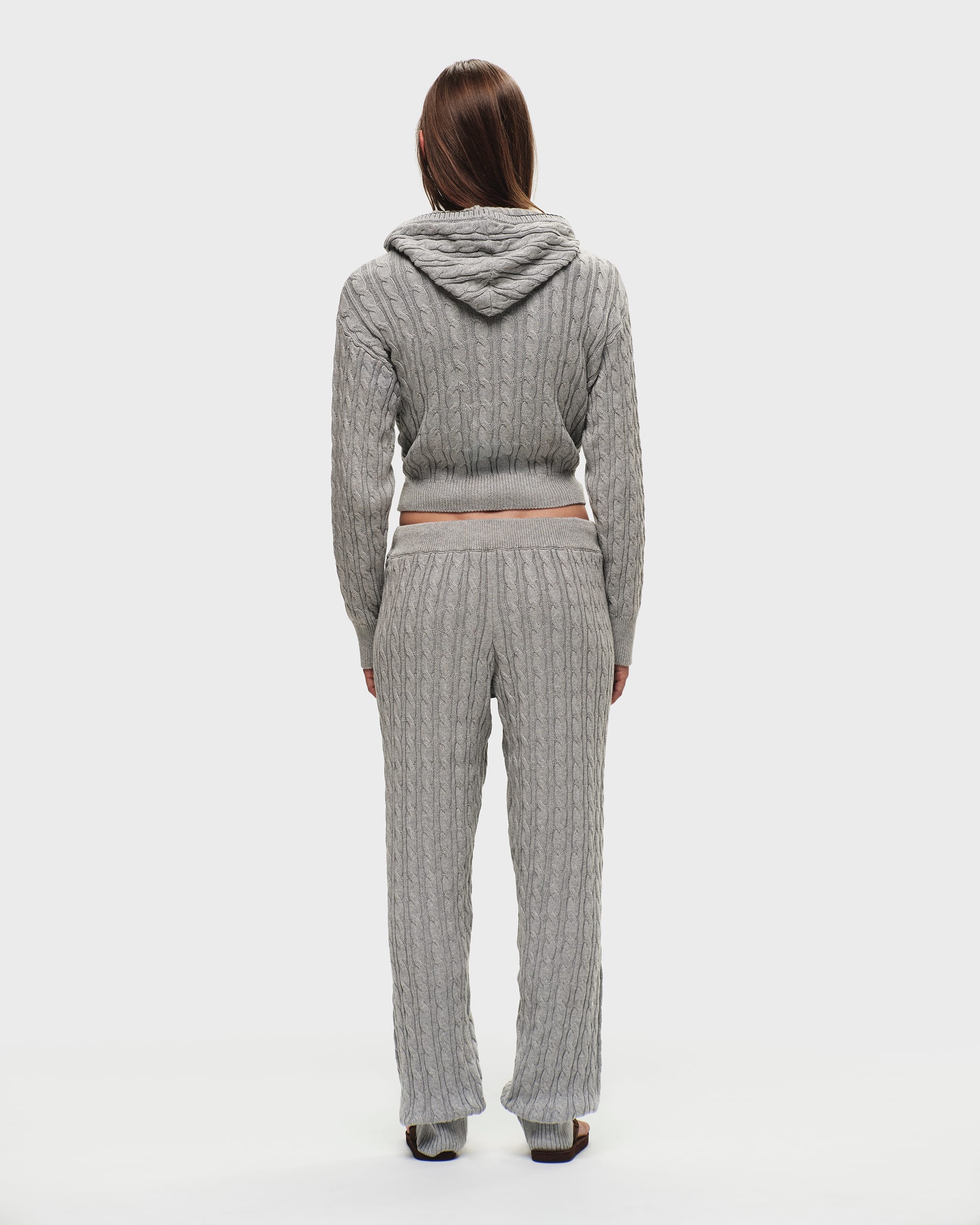 Classics Washed Cable Knit Hoodie - Image 3