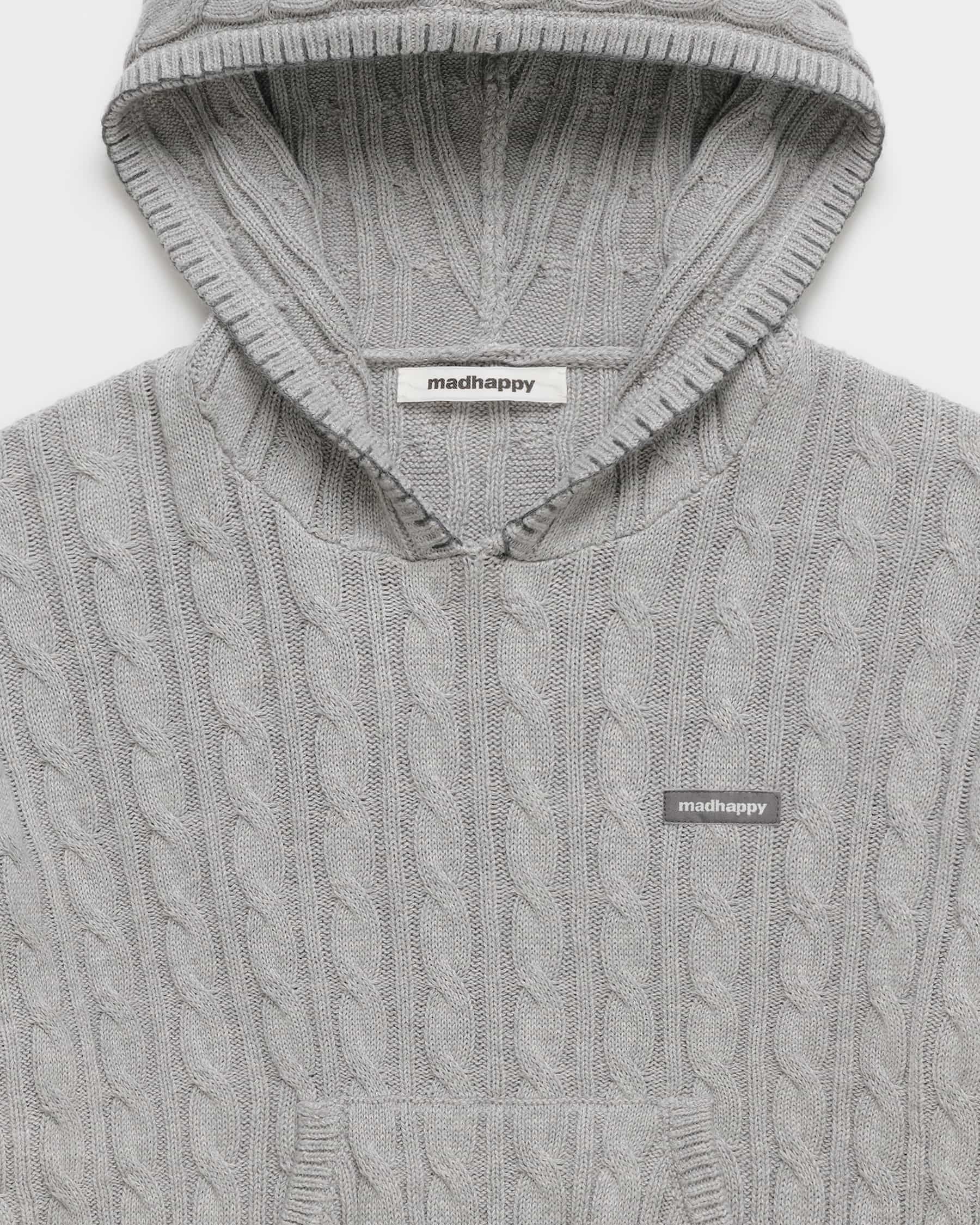 Classics Washed Cable Knit Hoodie - Image 4