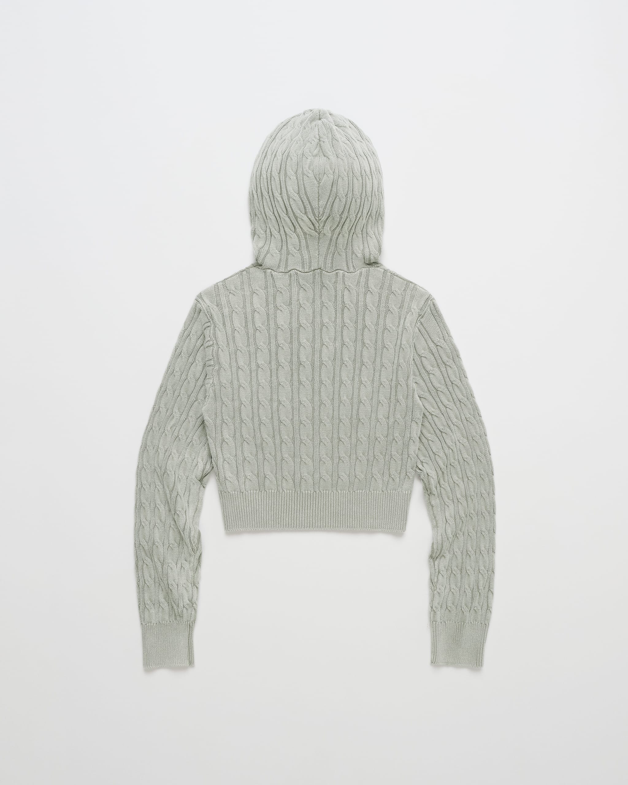 Classics Cropped Cable Knit Zip Up - Image 5
