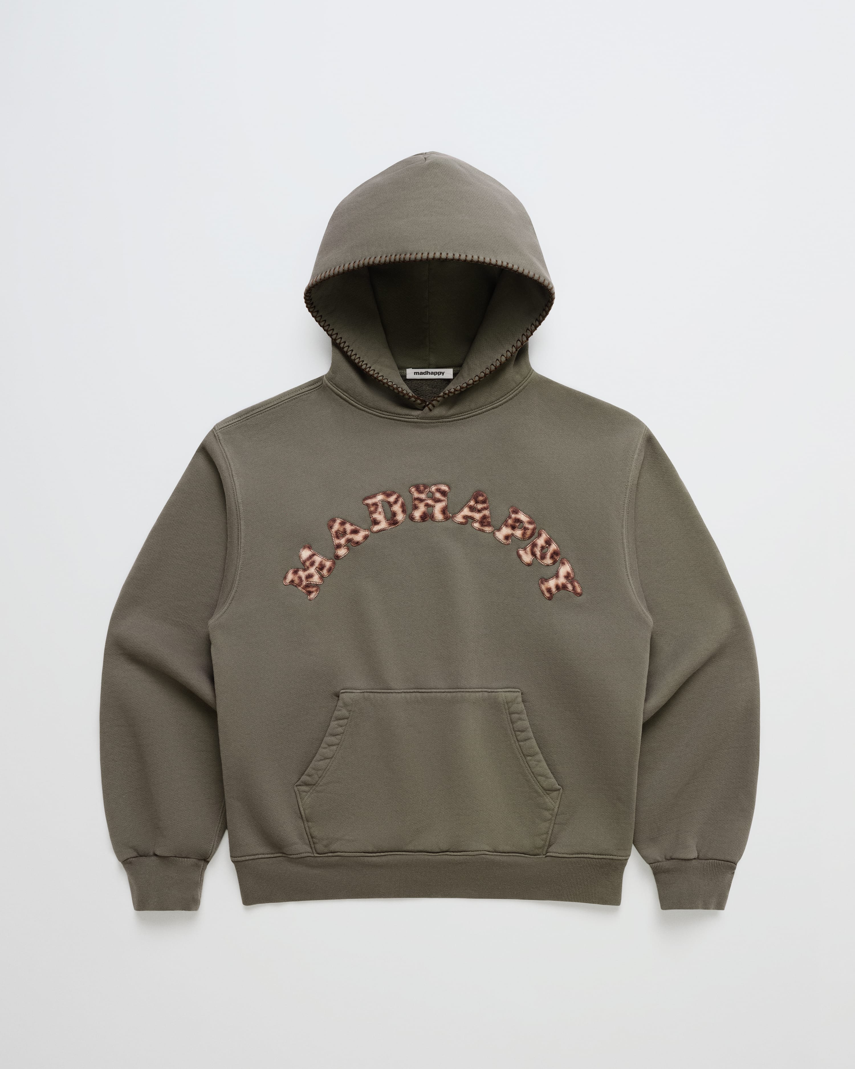 Leopard Appliqué Cooper Fleece Hoodie