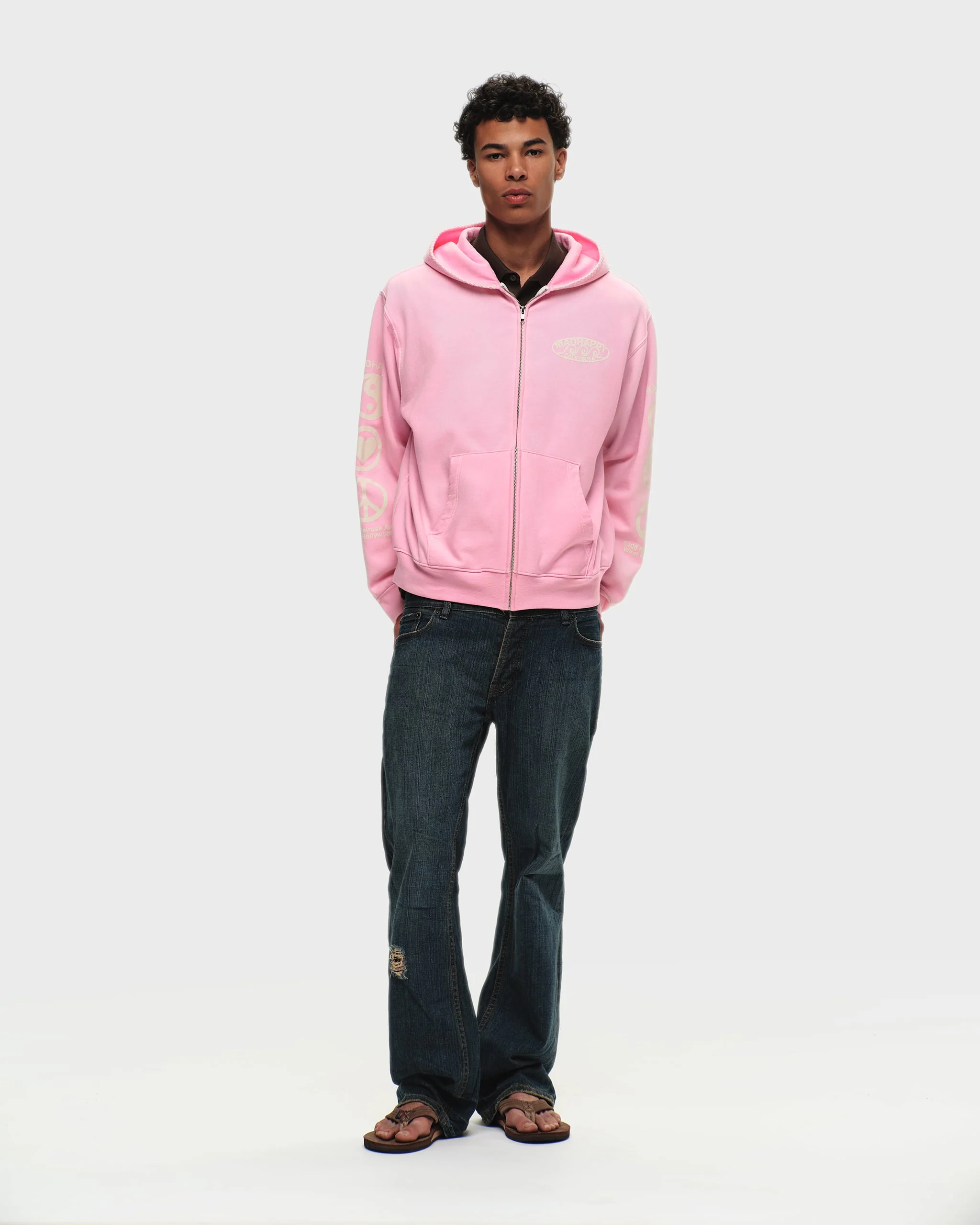 Madhappy California Waves Lightweight Fleece Zip Up - Image 5