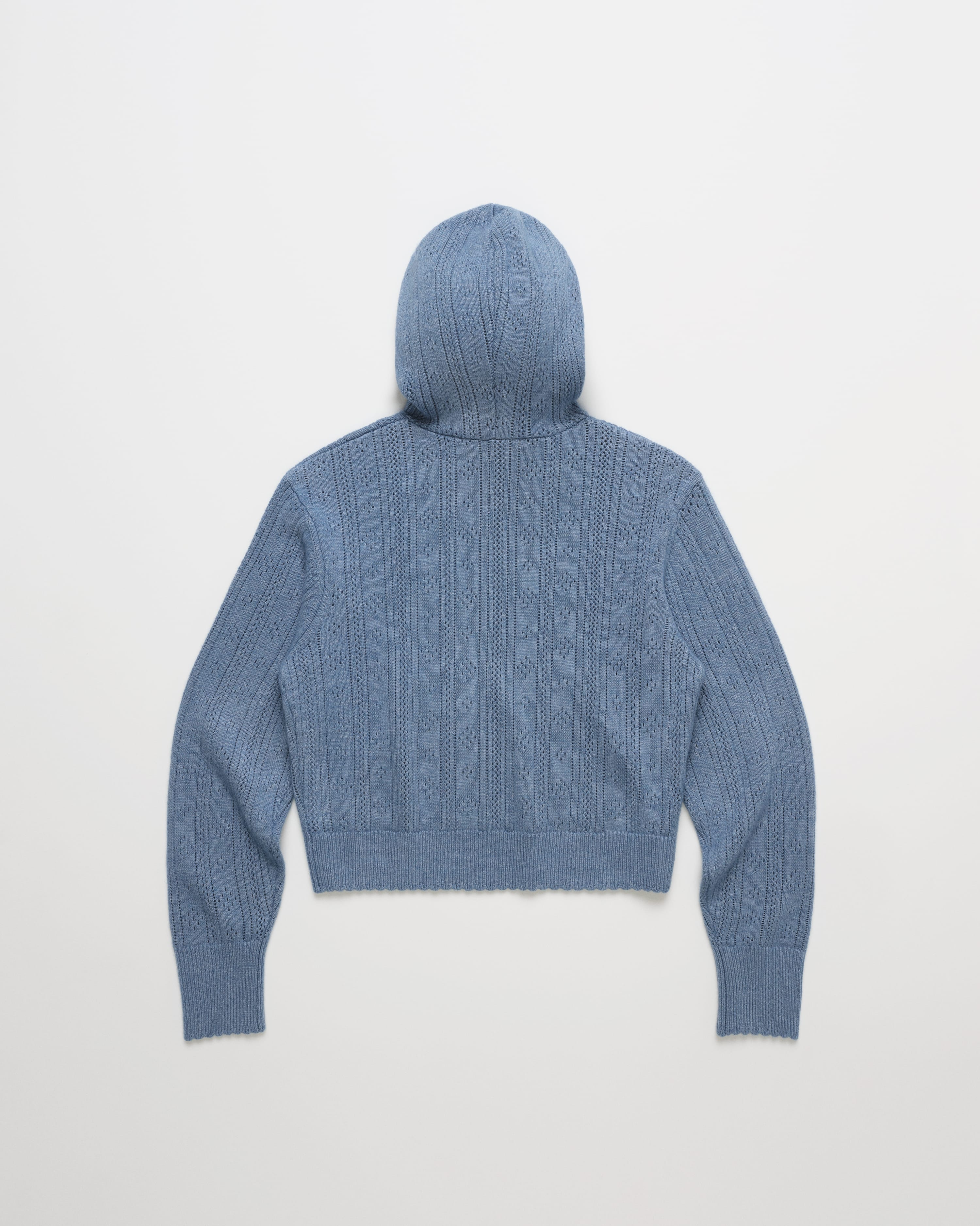 Pointelle Pullover Sweater Hoodie - Image 4