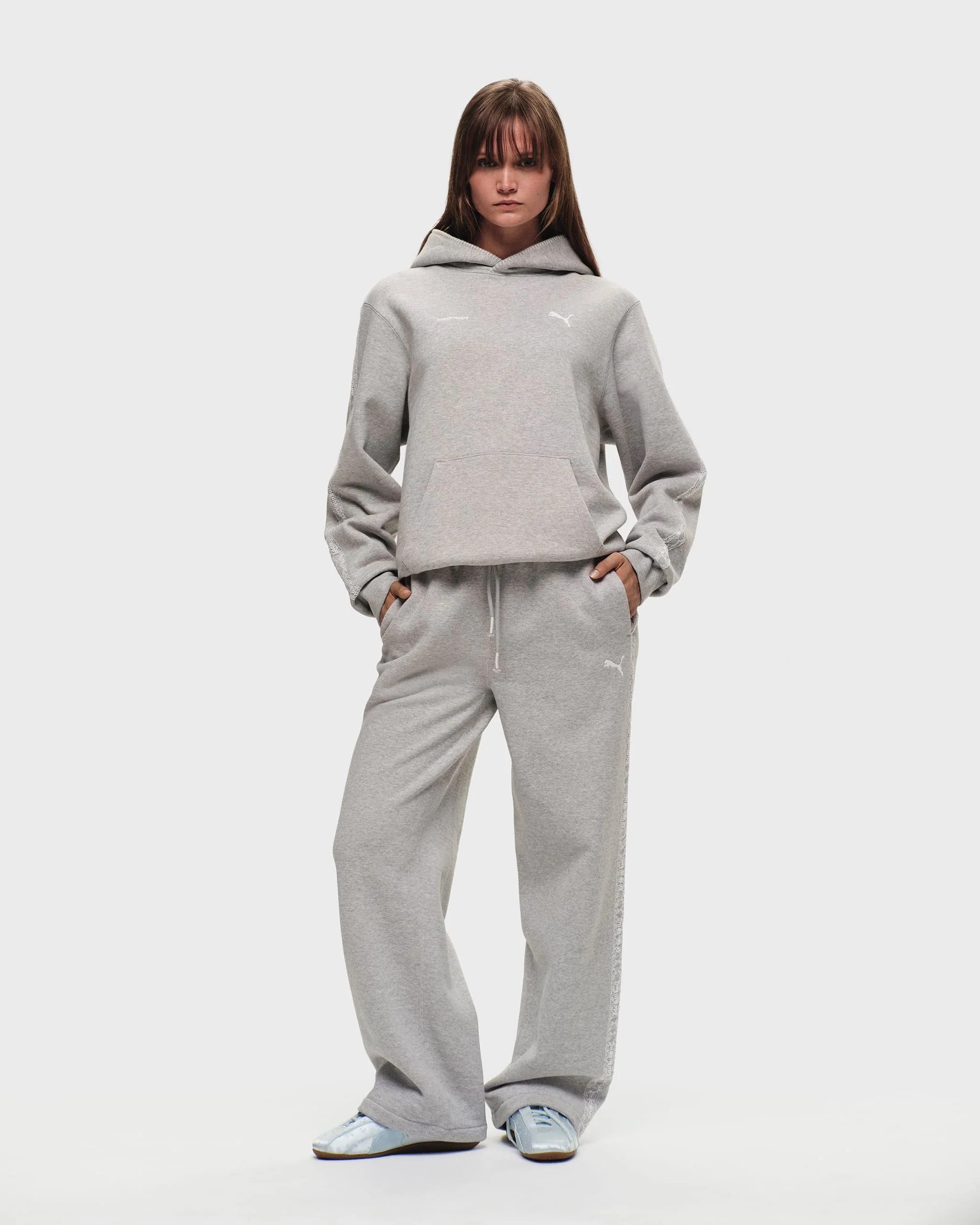 PUMA Lace Trim Fleece Straight Sweatpant - Image 4