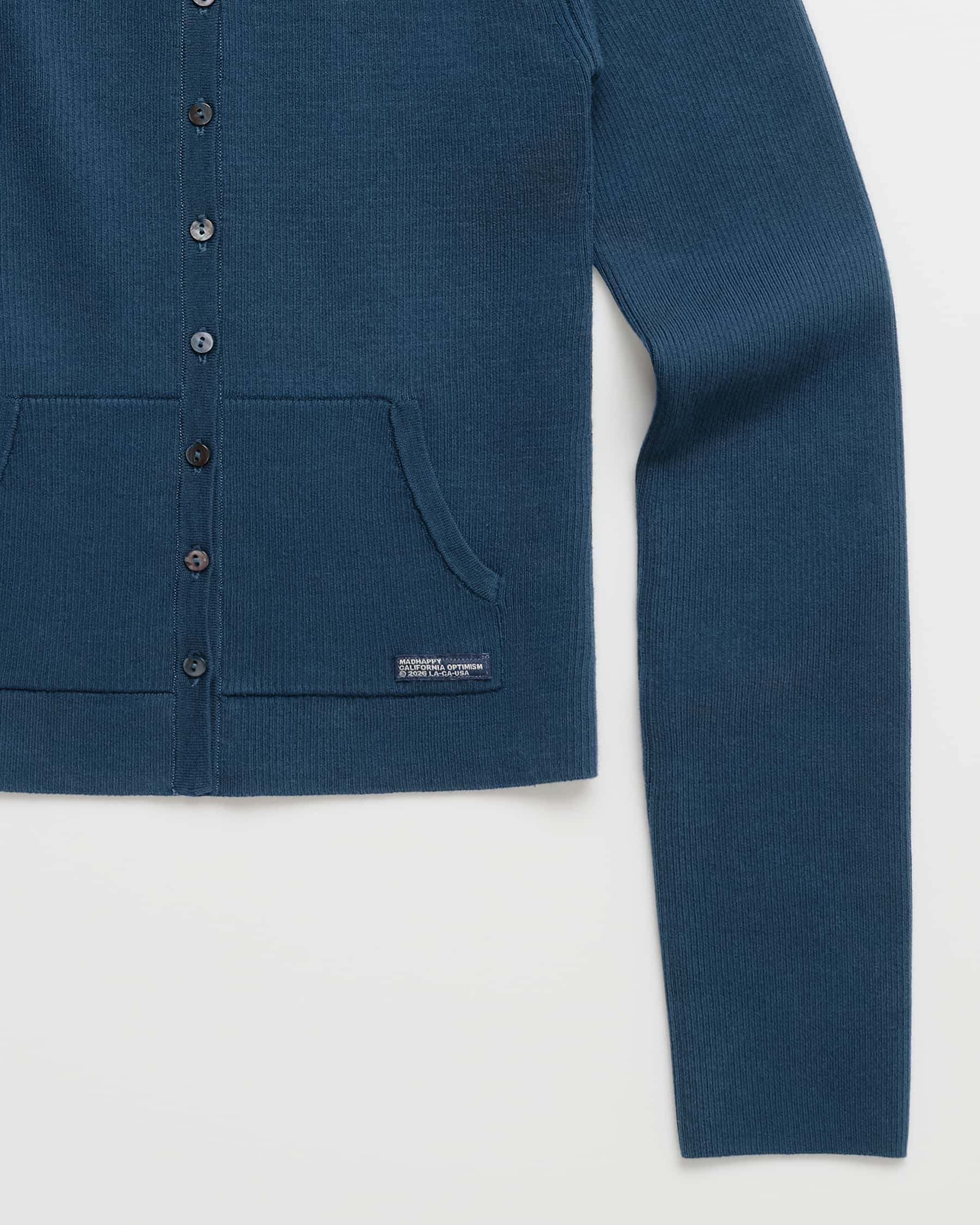 Ribbed Knit Hooded Cardigan - Image 3