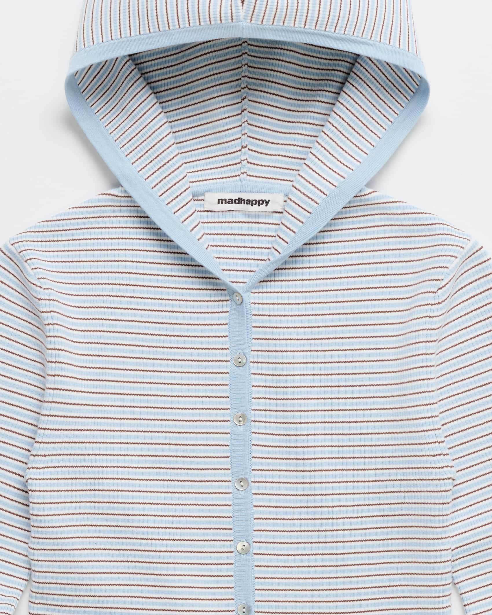 Ribbed Knit Hooded Cardigan - Image 2