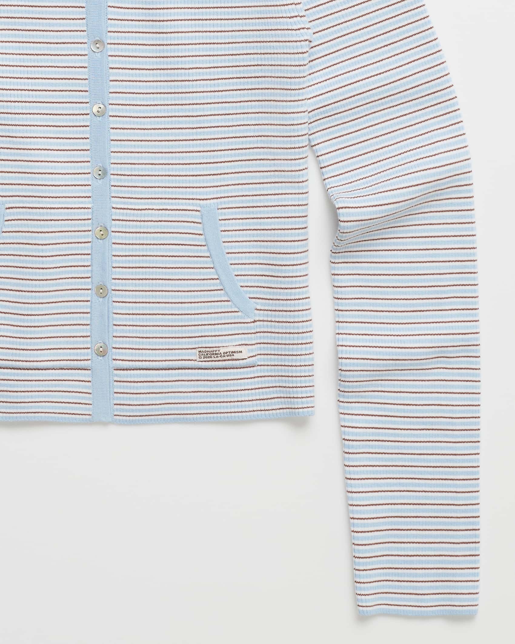 Ribbed Knit Hooded Cardigan - Image 3