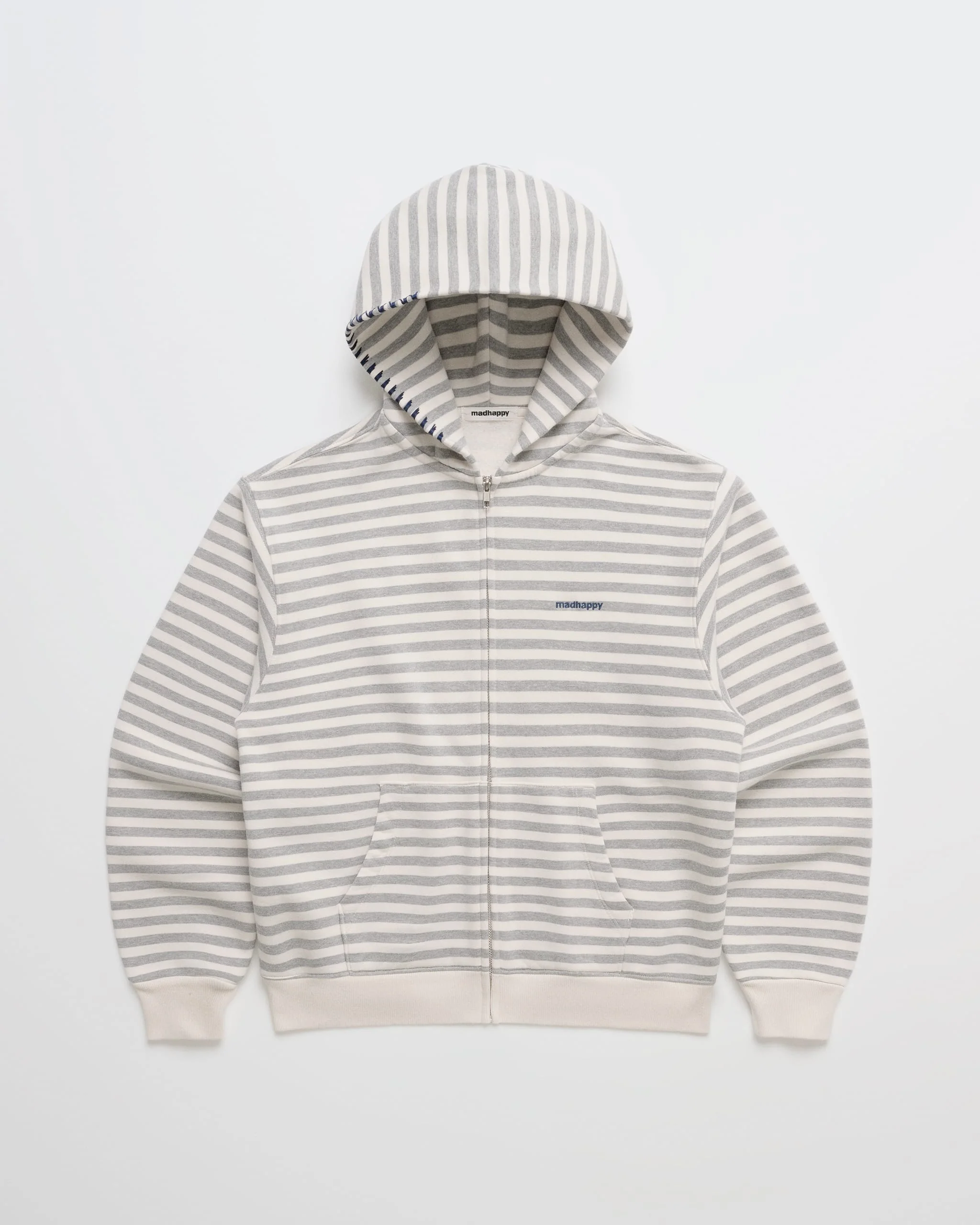 Striped Midweight Fleece Zip Up