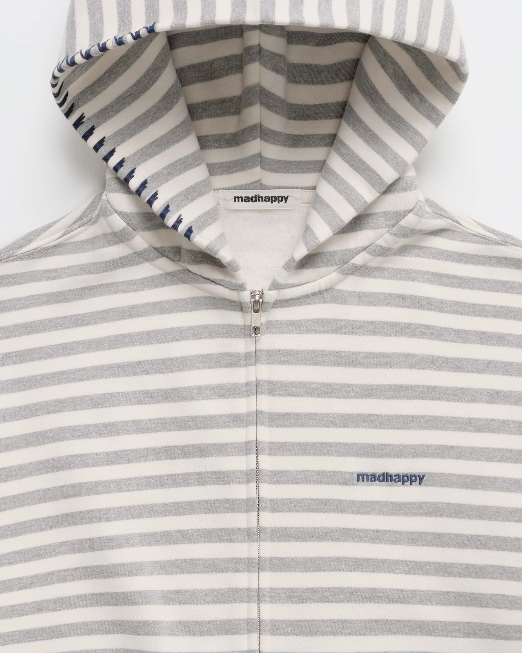 Striped Midweight Fleece Zip Up - Image 2