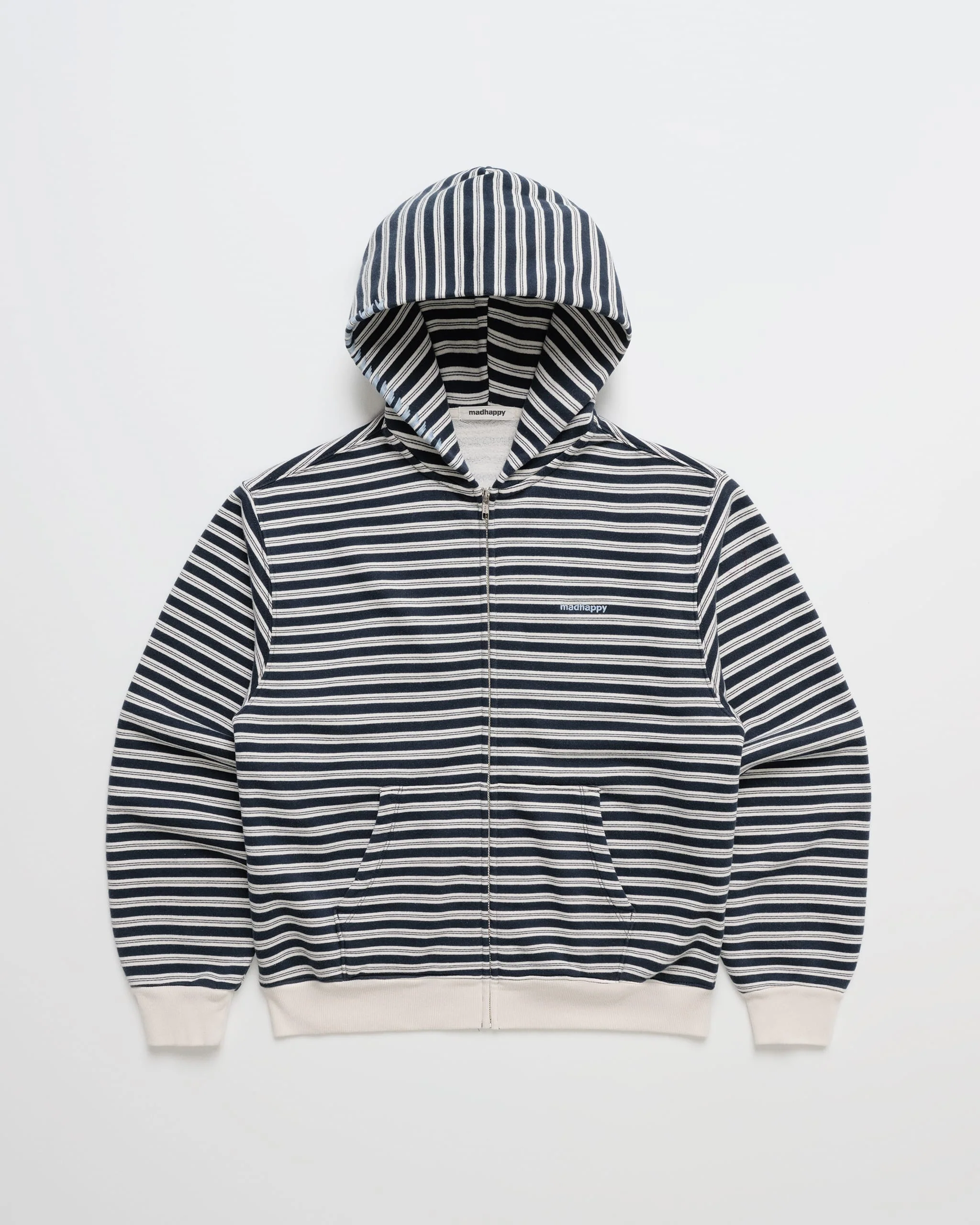 Striped Midweight Fleece Zip Up