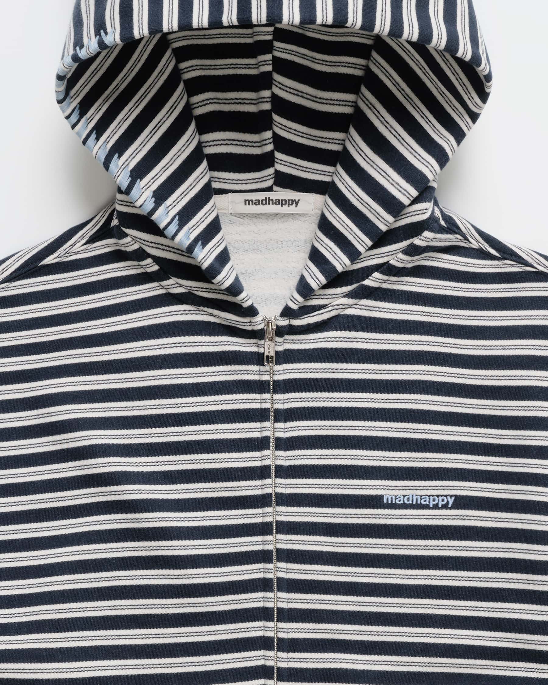 Striped Midweight Fleece Zip Up - Image 2
