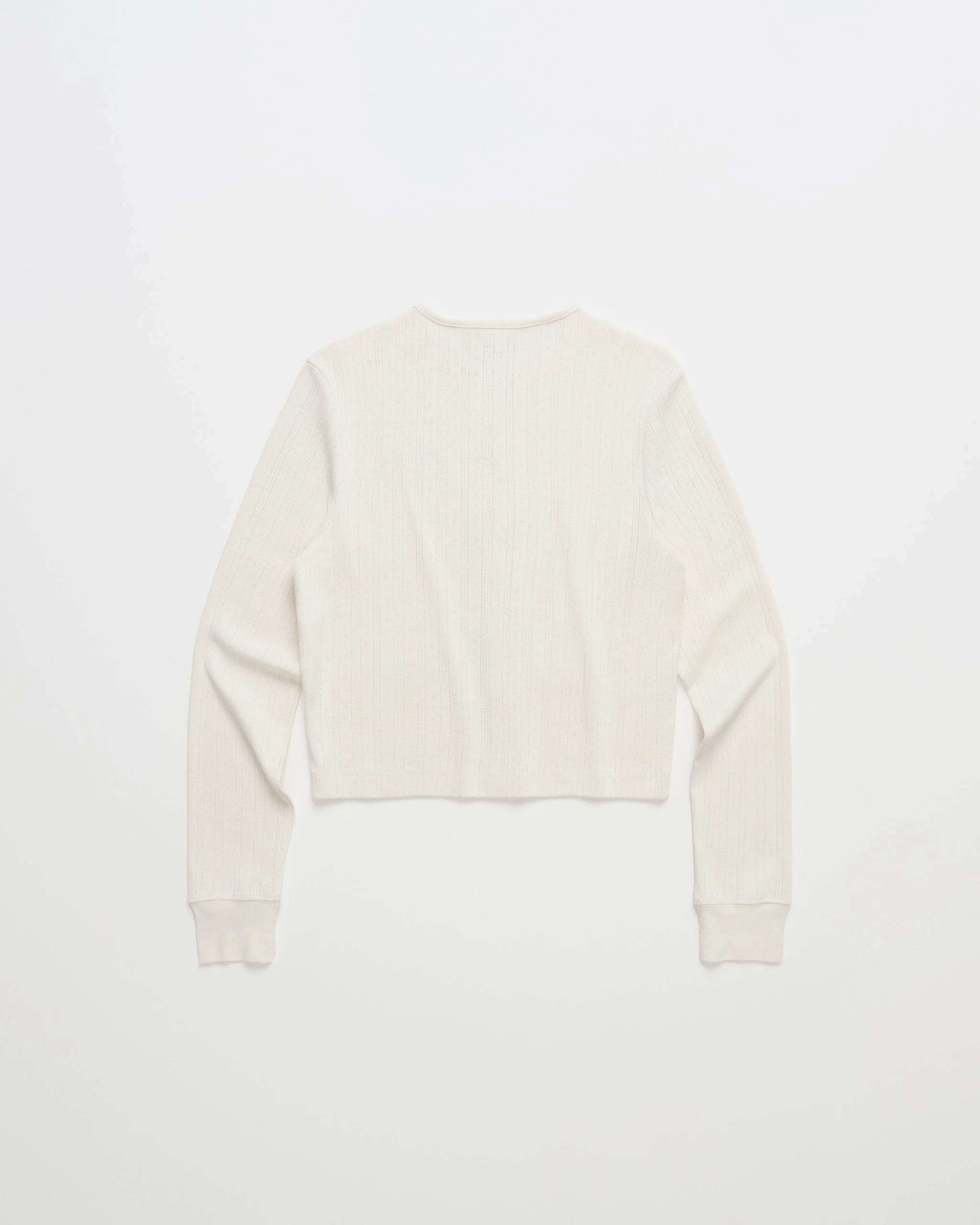 Hanes Pointelle Crewneck Cardigan - Image 3