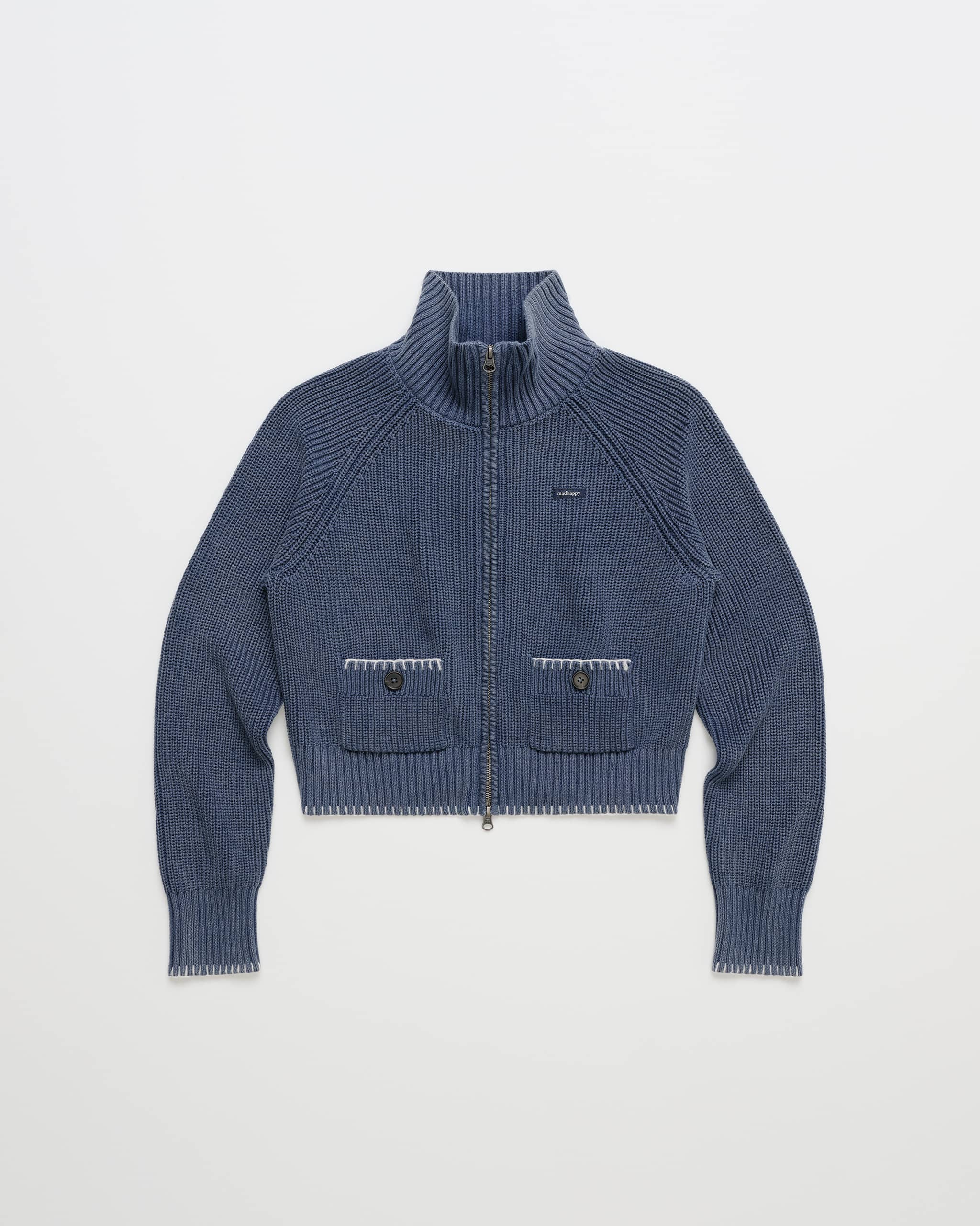 Washed Knit Full Zip