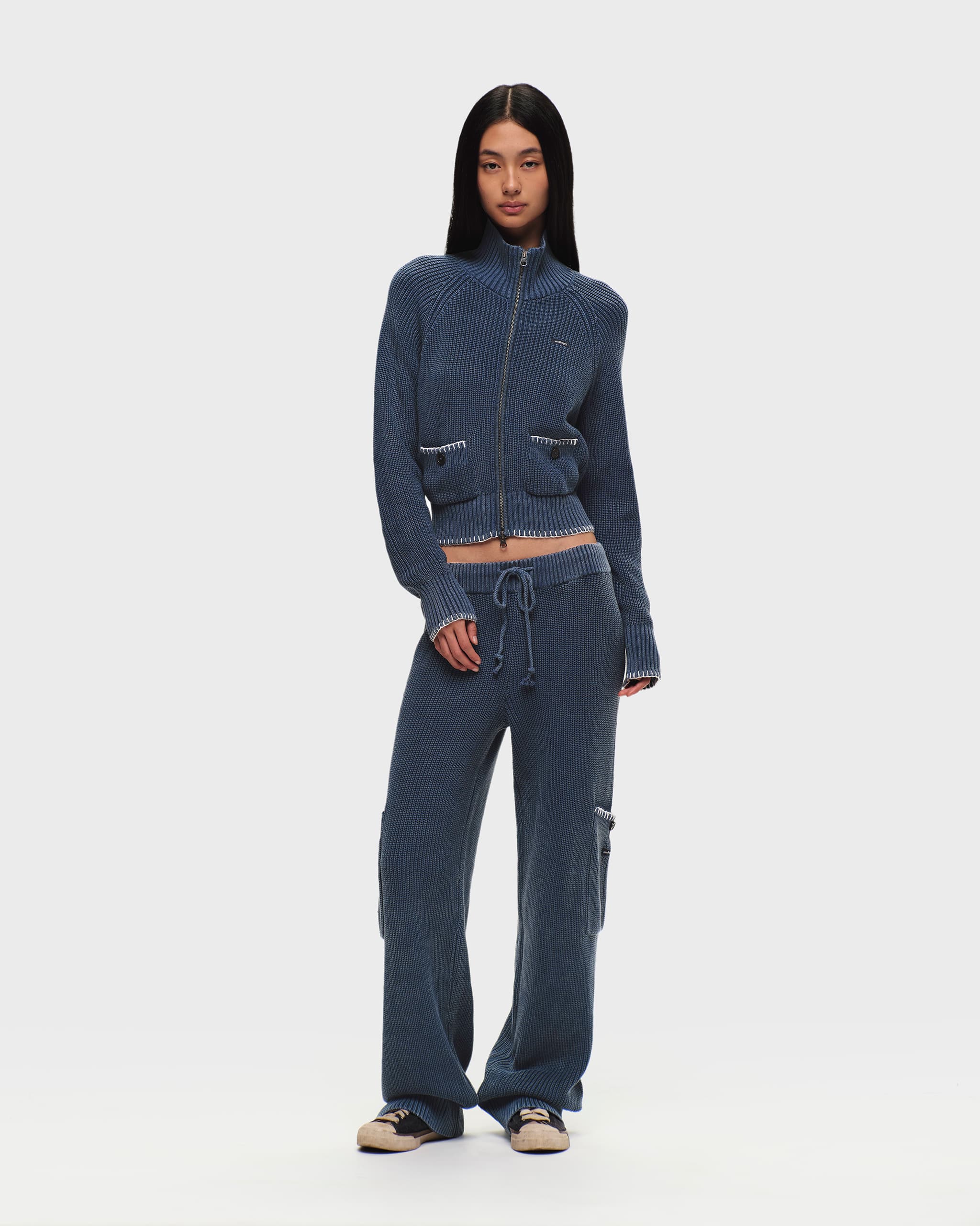 Washed Knit Full Zip - Image 4