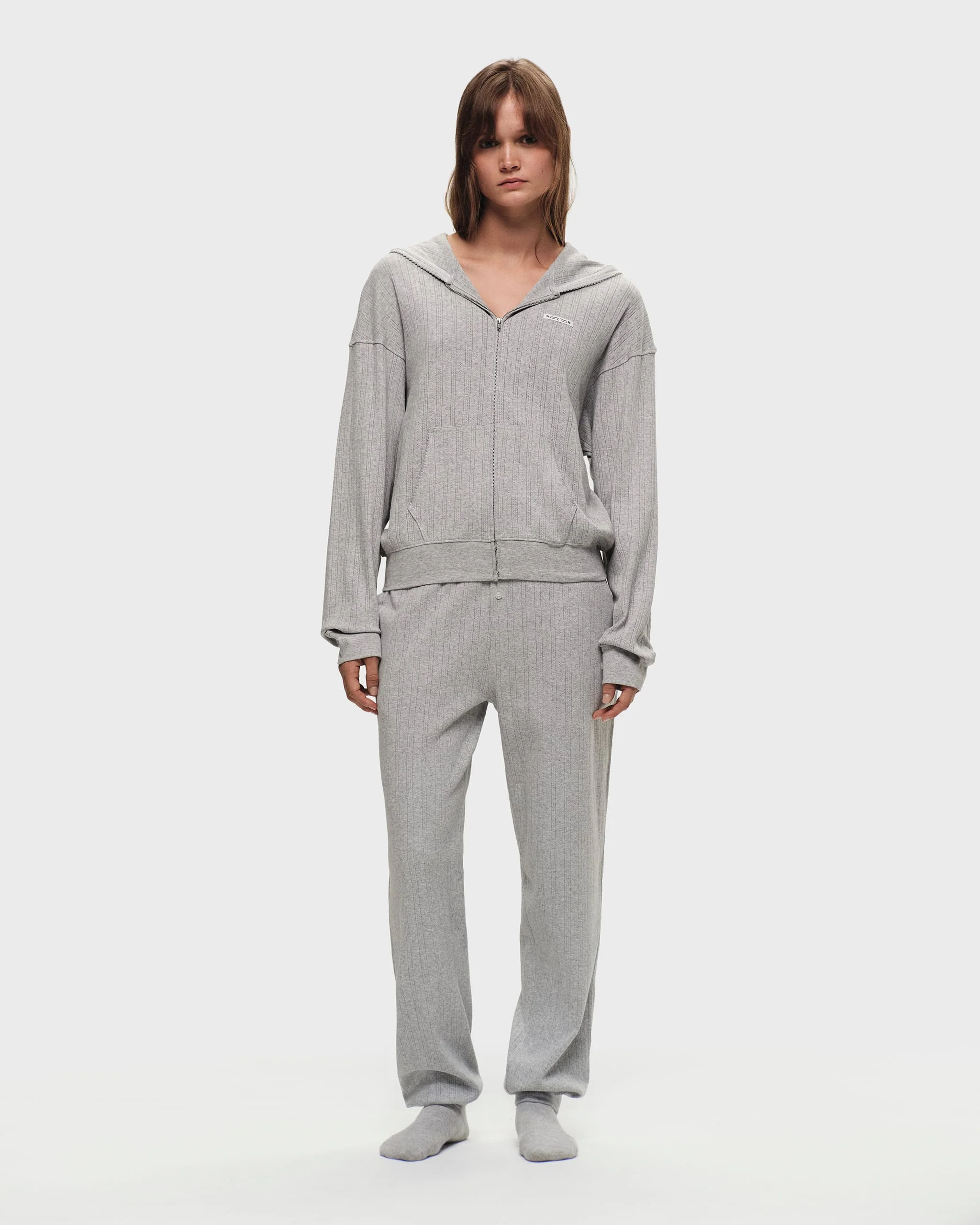 Hanes Pointelle Zip Up - Image 3