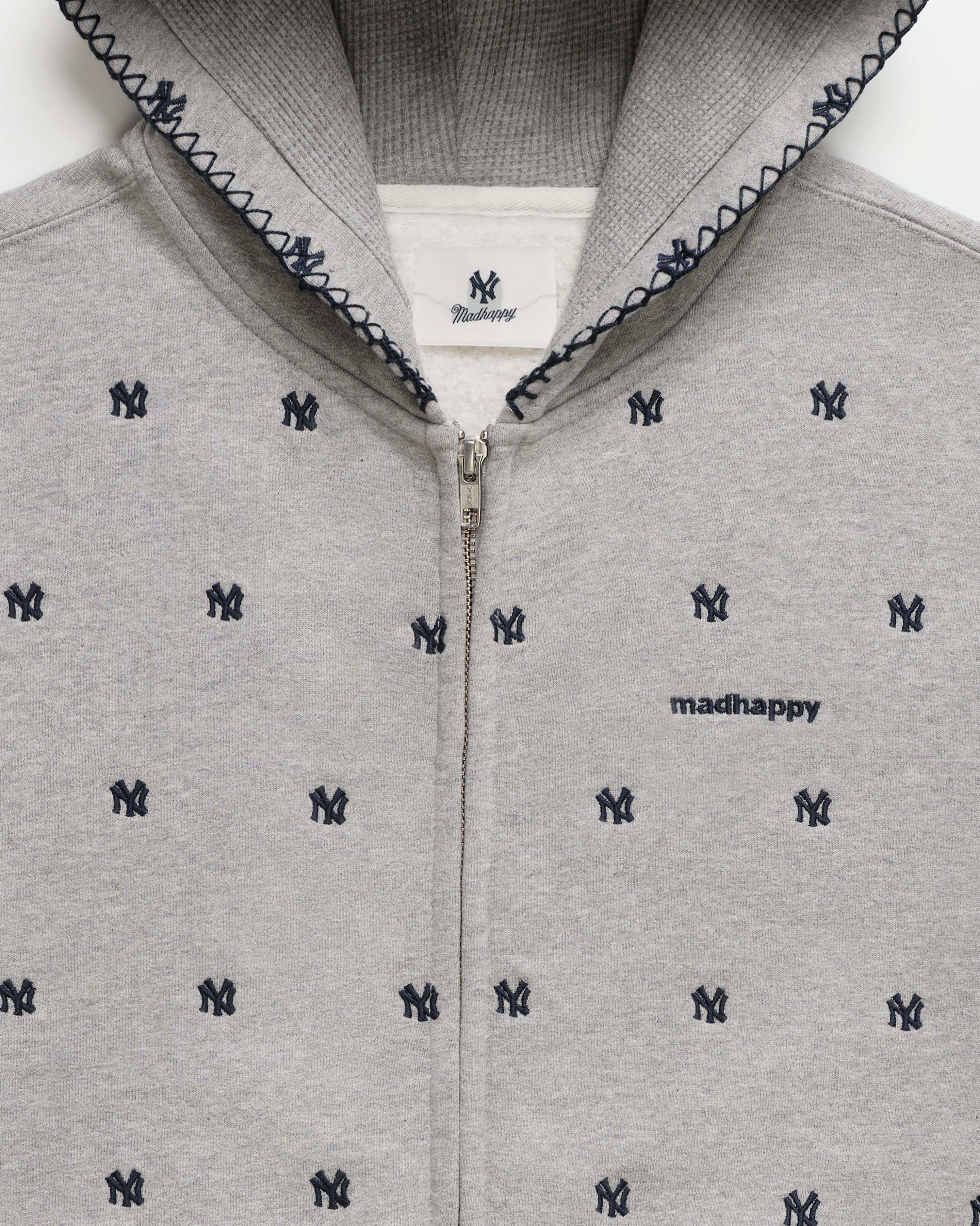 Yankees All Over Embroidered Fleece Zip Up - Image 2